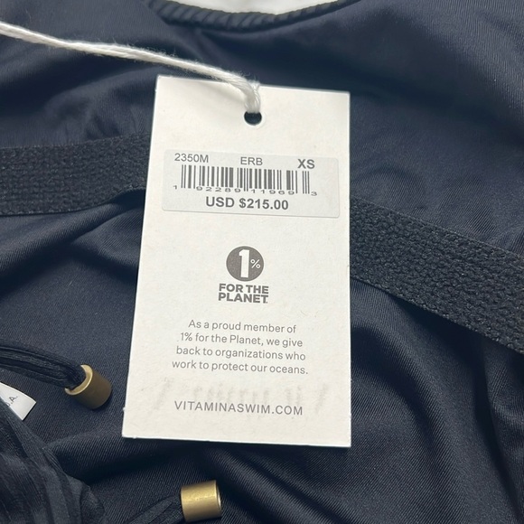 Vitamin A NWT Gemma One Piece Black Eco Rib One Piece Sexy Swimsuit XS - Picture 8 of 14